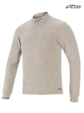 Alpinestars Race V3 Langarm-Oberteil, graues Funktionsunterhemd für Herren, langärmliges Design mit FIA 8856-2018-Zertifizierung und flammhemmender Lenzing FR-Konstruktion