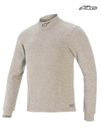 Alpinestars Race V3 Langarm-Oberteil, graues Funktionsunterhemd für Herren, langärmliges Design mit FIA 8856-2018-Zertifizierung und flammhemmender Lenzing FR-Konstruktion