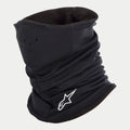 Alpinestars Tech Neck Warmer, Schwarz, Motorrad-Halswärmer mit Fleece-Futter, weiß gesticktes Alpinestars-Logo, kleine Luftlöcher für Atmungsaktivität, elastische Konstruktion für Windschutz