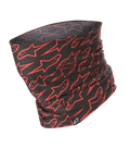 Alpinestars Neck Tube, Motorrad-Halswärmer, Schwarz mit rotem Stern-Logo-Muster, leichter seidiger Stoff, Base-Layer-Accessoire für das Motorradfahren