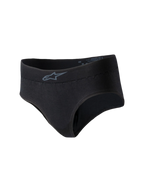 Alpinestars Stella TECH ZX Slips, Damen-Rennunterwäsche, Schwarz, mit kleinem grauen Alpinestars-Logo am Bund, leichtes flammhemmendes Strickmaterial, FIA 8856-2018 zertifizierter Base-Layer