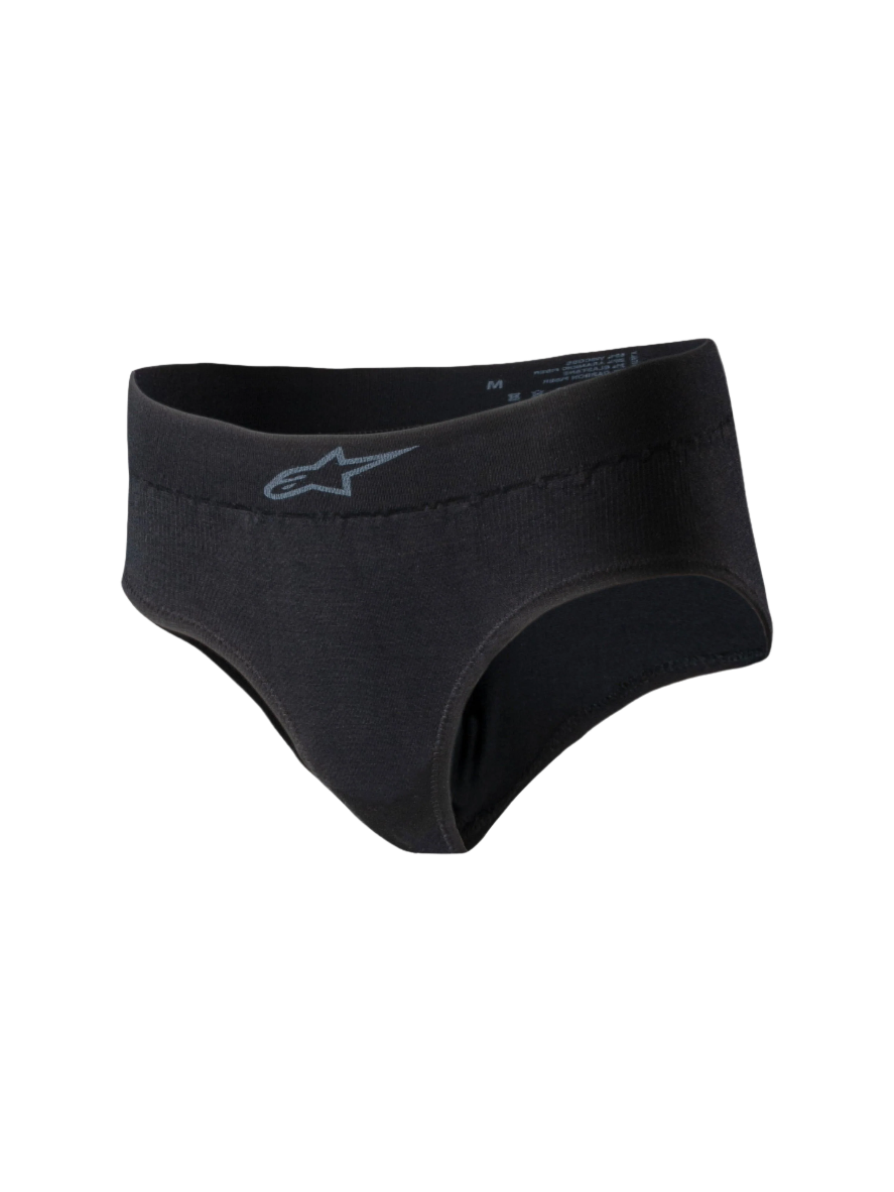 Alpinestars Stella TECH ZX Slips, Damen-Rennunterwäsche, Schwarz, mit kleinem grauen Alpinestars-Logo am Bund, leichtes flammhemmendes Strickmaterial, FIA 8856-2018 zertifizierter Base-Layer