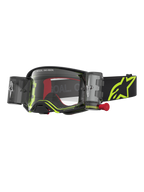 Alpinestars Supertech Firma Roll-Off Schutzbrille, Motocross-Schutzbrille in Schwarz und Gelb Fluo mit Roll-Off-System.