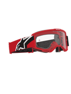 Alpinestars Vision Goggles OTG, Motocross-Brille, Rot, Schwarz und Weiß, klare Polycarbonat-Linse, Deep-Volume-Rahmen speziell für Brillenträger, rot-schwarzes Brillenband mit weißem Alpinestars-Logo