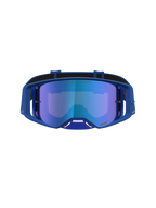 Alpinestars Supertech Vesta Schutzbrille, Motocross-Goggles für Offroad- und Supercross-Einsätze, Blau mit verspiegelter blauer Linse und ergonomischem Rahmen.