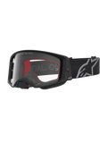 Alpinestars Supertech Vesta Schutzbrille in Schwarz Matt und Silber mit klarer Linse für Offroad-Motocross-Performance.