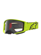 Alpinestars Supertech Vesta Motocross-Schutzbrille in Gelb und Schwarz mit klarer Sichtscheibe für den Rennsport.