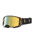 Alpinestars Supertech LE Zona Schutzbrille, Motocross-Schutzbrille, Schwarz und braune spiegelnde Goldoptik, mit hochwertiger Optik und verspiegelter Scheibe