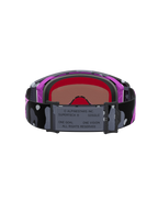 Limited Edition Supertech Lone Schutzbrille, Motocross- und Supercross-Schutzbrille mit Camo-Strahler und spiegelnder rosa Scheibe, Lila und Schwarz, Rückansicht