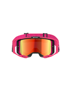 Alpinestars Vision 8 Corp Goggles, Motocross-Brille, Pinker Rahmen mit Mirror-Red-Glas, breites pinkes Band mit wellenförmigem Silikonmuster, A-FLEX-Rahmen mit Auslegern, Hochleistungs-Offroad-Schutzbrille