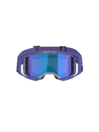 Alpinestars Vision 8 Corp Goggles, Motocross-Brille, lila Rahmen mit blau verspiegelter Linse, lila Band mit Wellenmuster, Hochleistungs-Augenschutz für den Offroad-Rennsport