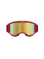 Alpinestars Vision 5 Drag Schutzbrille, Motocross-Brille in Rot und Gold, A-FLEX Rahmen und RAM-AIR Belüftung, Spiegelglas.