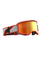 Alpinestars Vision 5 Schutzbrille Rora, Motocross-Schutzbrille, Orange und Silber, mit Mirror Red verspiegeltem Glas und flexiblem A-FLEX Urethanrahmen, Offroad-Rennsport