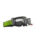 Alpinestars Vision 5 Hollow Goggles Roll Off, Motocross-Brille, Anthrazit und Gelb Fluo, klares Glas mit integrierten Roll-Off-Behältern, breites gewebtes Band mit auffälligem neongrünem Branding, A-FLEX Rahmen und mehrschichtiger Gesichtsschaum für Offroad-Performance.