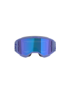Alpinestars Vision 5 Wordmark Goggles, Motocross Goggles, Purple with Blue Mirrored Lens, front-facing view featuring a wide field of vision, adjustable strap, and bold branding