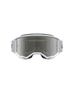 Alpinestars Vision 3 Wordmark Mirror Goggles, Motocross eyewear, White and Black with a Mirror Silver anti-fog lens.