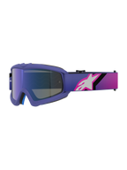 Alpinestars Vision Youth Corp Goggles, Motocross-Brille, Lila und Fluo-Pink mit blau verspiegeltem Glas, Brillenband mit Farbverlauf und weißem Alpinestars-Logo, für junge Offroad-Fahrer