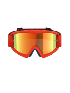 Alpinestars Vision Youth Corp Goggles, Motocross-Brille, Orange mit rotem Spiegelglas, leuchtend oranger Urethanrahmen, verspiegeltes Glas und passendes oranges Band, entwickelt für jugendliche Fahrer und Offroad-Rennsport