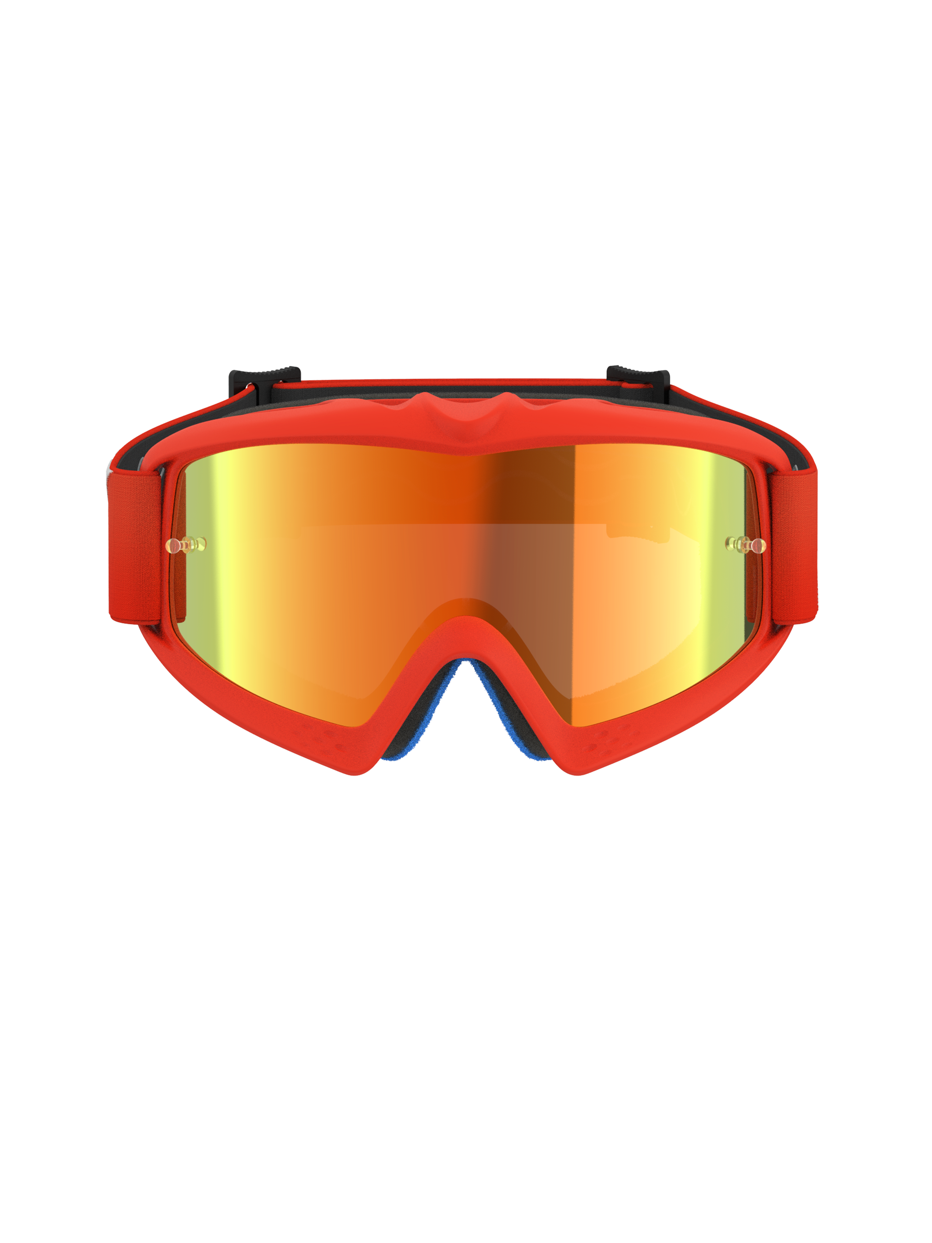 Alpinestars Vision Youth Corp Goggles, Motocross-Brille, Orange mit rotem Spiegelglas, leuchtend oranger Urethanrahmen, verspiegeltes Glas und passendes oranges Band, entwickelt für jugendliche Fahrer und Offroad-Rennsport