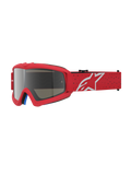Vision Vesta Jugend-Schutzbrille für Motocross, Rot mit silber verspiegelter Linse, Anti-Beschlag-Schutz, CE-zertifiziert.