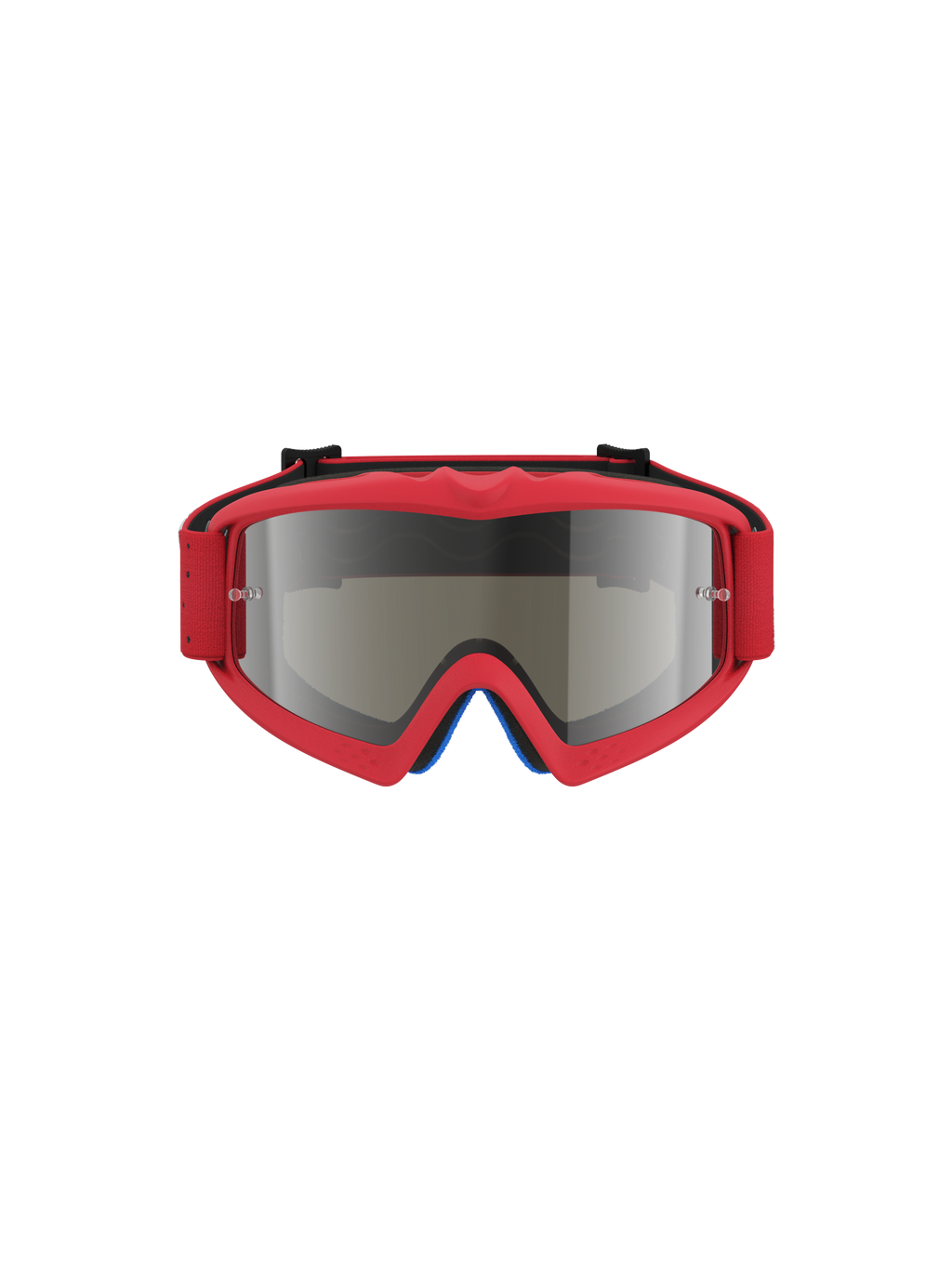 Alpinestars Vision Vesta Jugend-Schutzbrille, MX-Brille, Rot und Silber, verspiegelte Anti-Beschlag-Linse mit Abreißstiften.