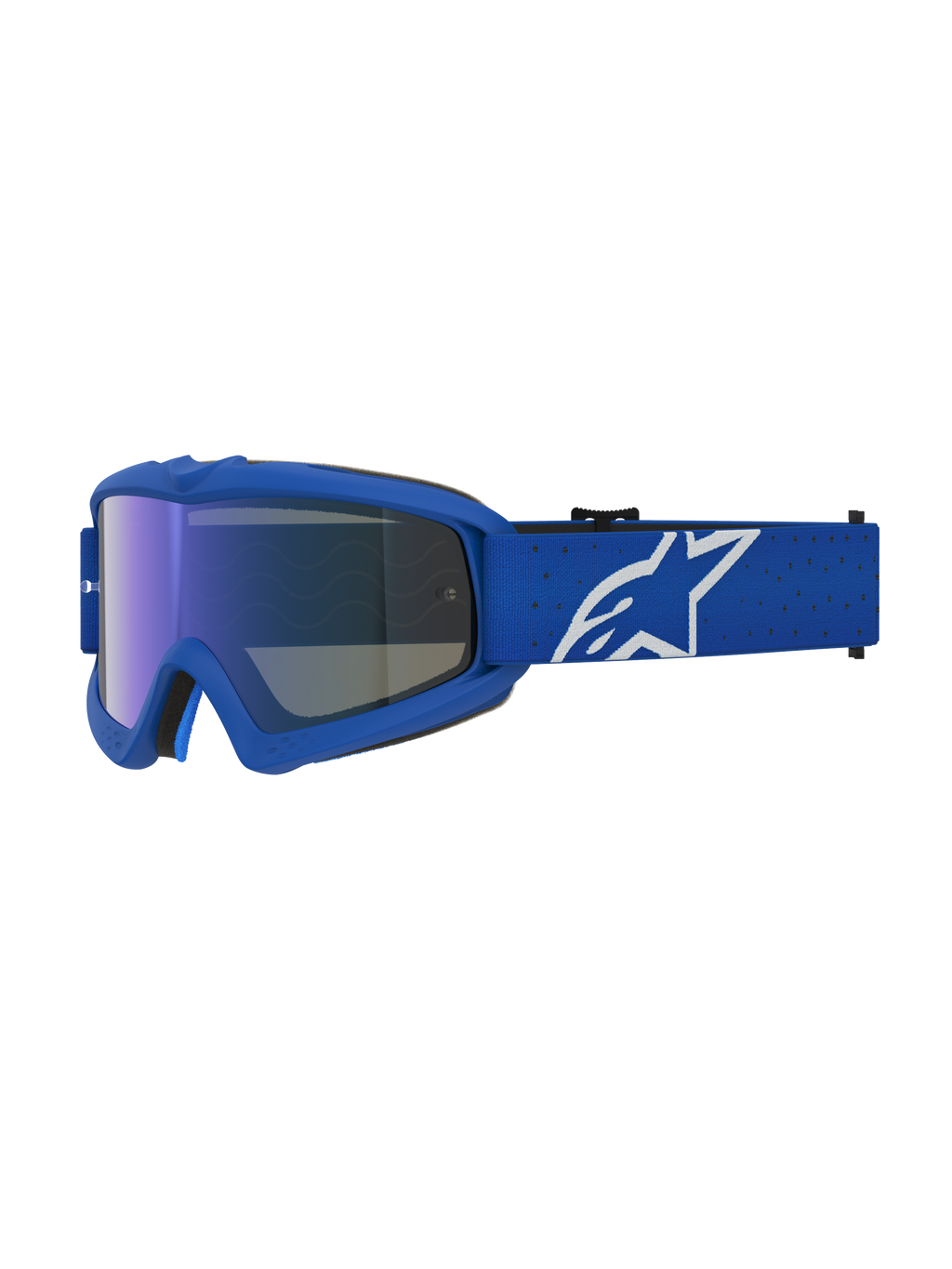 Alpinestars Vision Jugend-Schutzbrille Vesta, MX-Brille, Blau und Weiß, verspiegelte blaue Linse, für junge Fahrer.