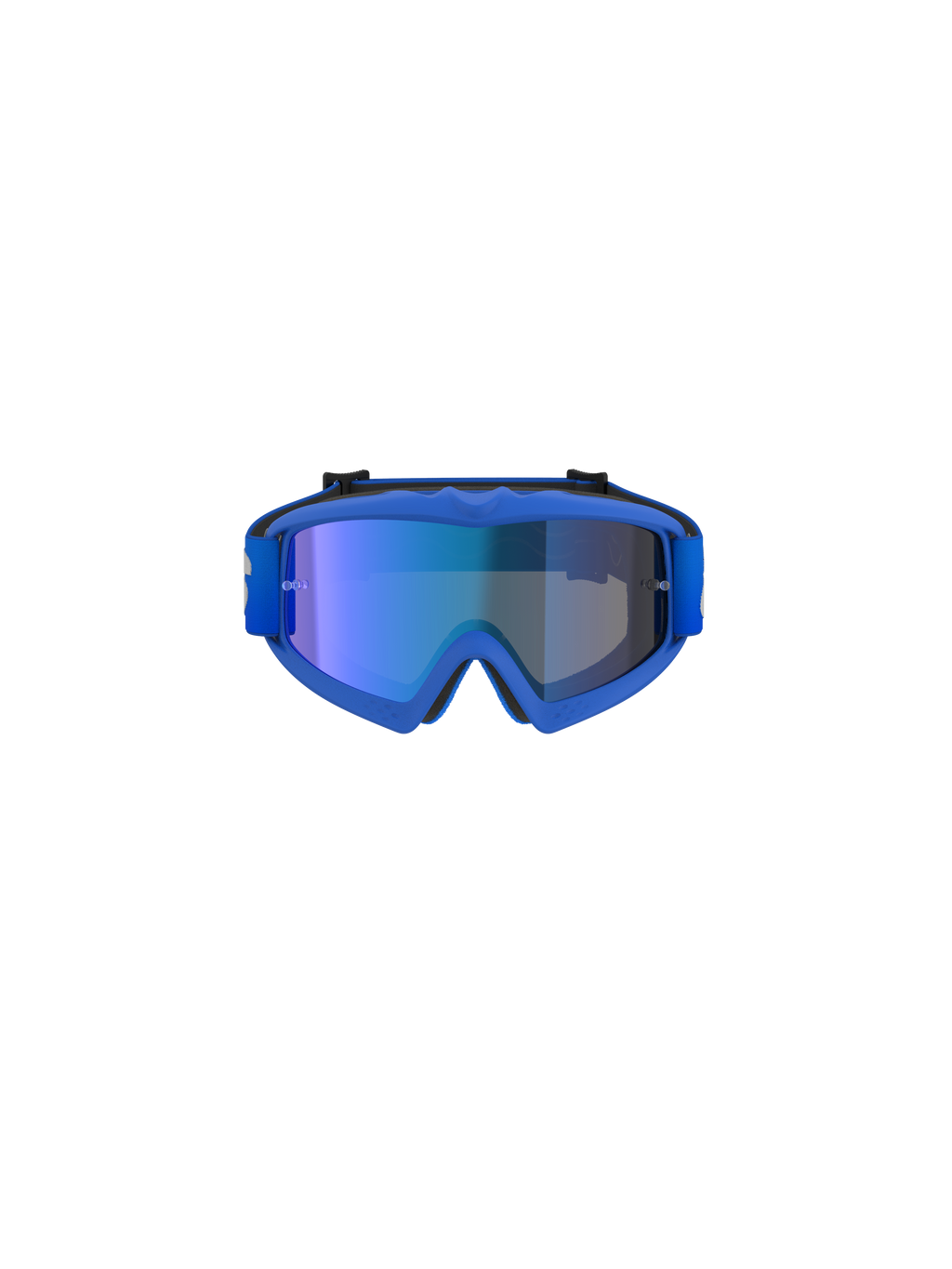 Alpinestars Vision Youth Blaze Goggles, Motocross Goggles, Blue Mirror Blue, featuring a blue mirrored lens and flexible blue frame, performance eyewear for young off-road riders