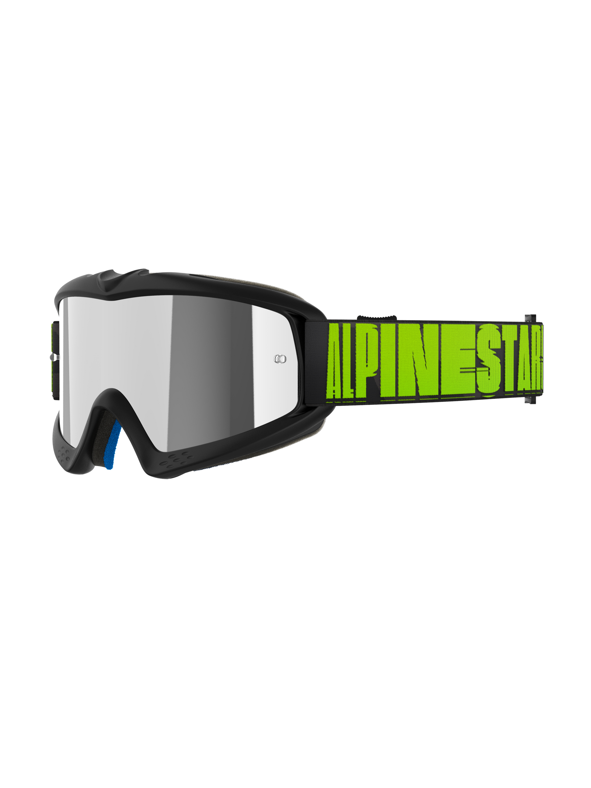 goggle brille One Size / Charcoal Fl Yllw Mirror Silber