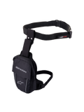 Alpinestars Access Oberschenkeltasche, schwarze Motorrad-Beintasche, strapazierfähige Textilkonstruktion mit verstellbarem Hüftgurt und Oberschenkelriemen, Alpinestars-Branding, reflektierende Paspeln und Schnellverschluss, ergonomisches Design zur Aufbewahrung kleiner Essentials während der Fahrt