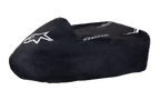 Alpinestars Kart-Abdeckung, Schwarz, mit weißem Alpinestars Stern-Logo und Schriftzug, schützende Go-Kart-Abdeckung, strapazierfähiges wetterfestes Gewebe mit weißen Streifenakzenten, strukturiertes Design für Schutz im Fahrerlager
