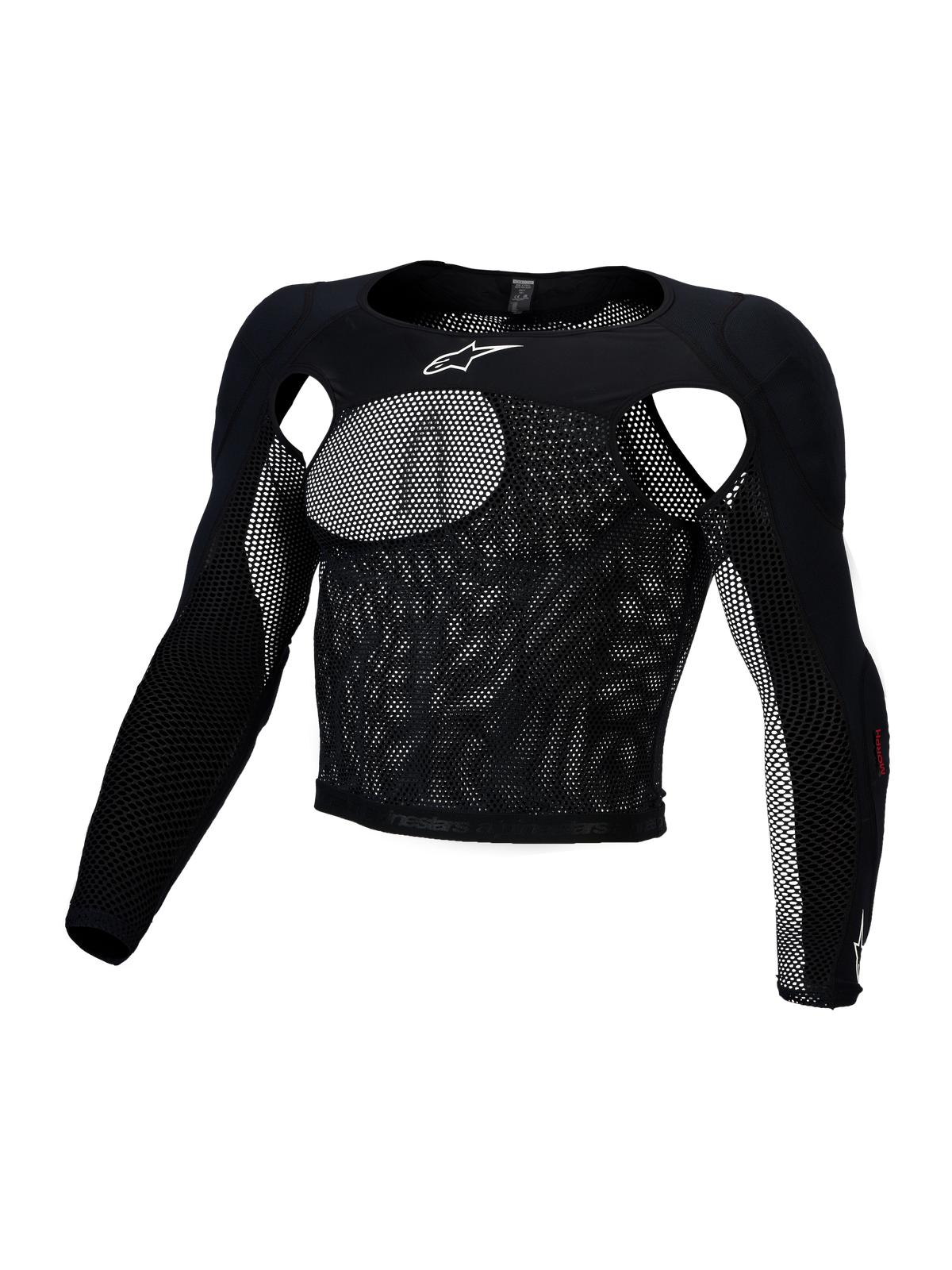 Alpinestars Bionic Race Schutzoberteil, Motocross-Schutzkleidung für Herren, Schwarz, atmungsaktive Mesh-Konstruktion mit CE Level 1 A-Morph Protektoren an Schultern und Ellbogen.