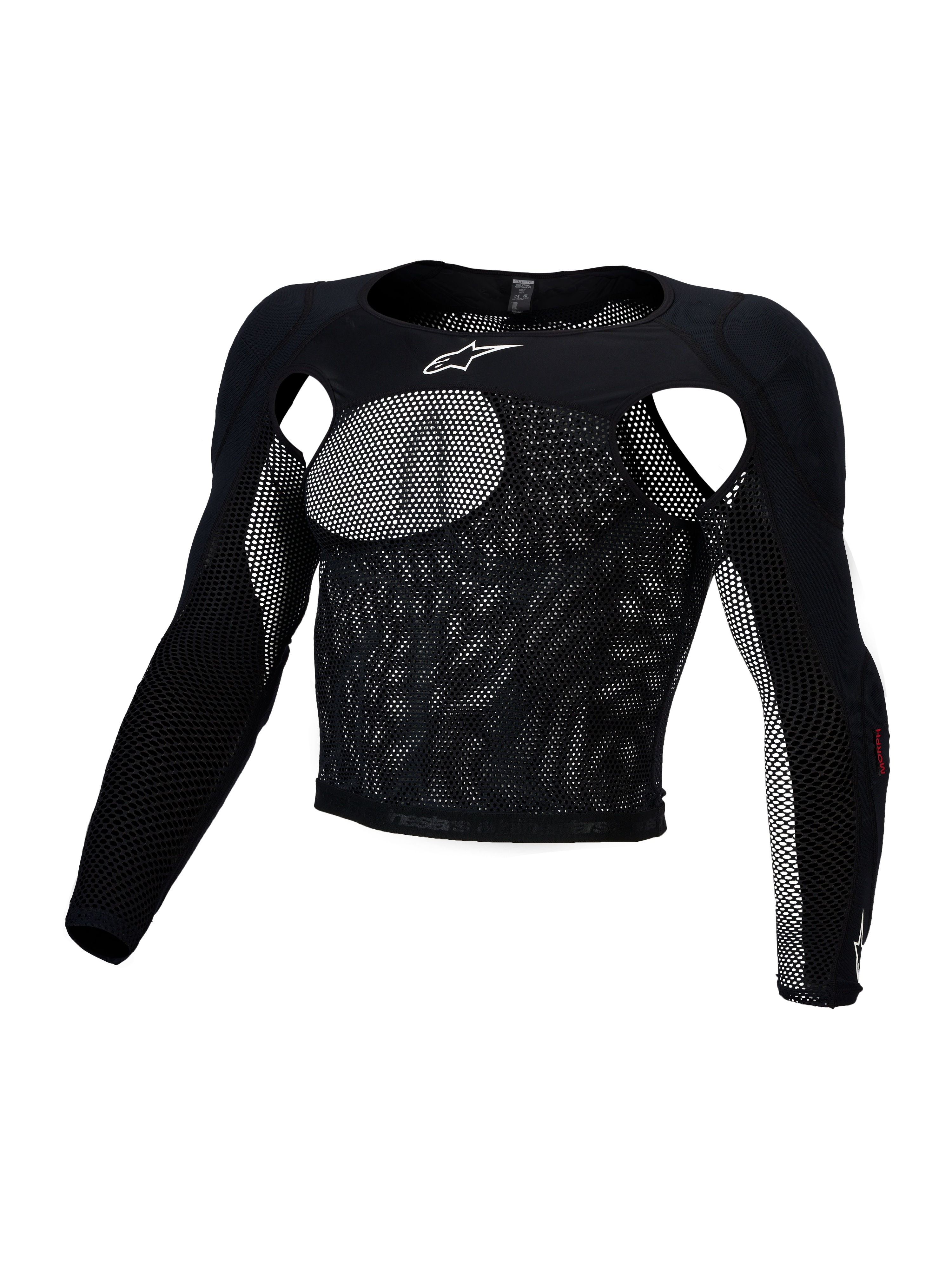 Alpinestars Bionic Race Protection Top, Motocross Protection, Men's, Black, Stretch Mesh with CE Level 1 A-Morph Protectors.