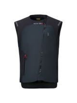 Alpinestars Tech-Air® 3 V2 System, Motorcycle Airbag Vest, Black, front view showing diagonal zipper, TECH-AIR 3 branding, slim textile construction, autonomous electronic protection for road riding.