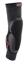 Alpinestars Bionic Flex Ellbogenschützer, Schwarz und Rot, Slip-on-Mesh-Ärmel mit flexibler Nucleon Flex Technologie in Wabenstruktur, rotes Alpinestars Logo, ergonomische Offroad-Motorrad-Schutzausrüstung