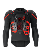 Alpinestars Tech-Air® Off-Road Airbag-System, FIM-homologiertes Offroad-Airbagsystem, Schwarz und Rot, Textilkonstruktion mit integriertem Nucleon CELL Brust- und Rückenprotektor