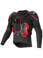 Alpinestars Tech-Air® Off-Road Airbag-System, Offroad-Schutzjacke mit integriertem Nucleon CELL Brust- und Rückenprotektor, Schwarz und Rot, CE-zertifiziert