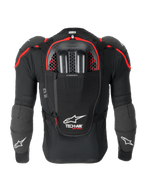 Alpinestars Tech-Air® Off-Road Airbag-System, Offroad-Motorrad-Airbagsystem, Rückansicht in Schwarz und Rot, mit integriertem Nucleon CELL Rückenprotektor, Trinkblasen-Fach und CE Level 1 Schutz