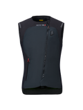 Alpinestars Damen Stella Tech-Air 3 V2 System, schwarze Motorrad-Airbag-Weste, Vorderansicht, mit diagonalem Reißverschluss, Tech-Air 3 Branding und LED-Statusanzeige auf der Brust