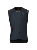 Alpinestars Damen Stella Tech-Air 3 V2 System, schwarze Motorrad-Airbag-Weste, Vorderansicht, mit diagonalem Reißverschluss, Tech-Air 3 Branding und LED-Statusanzeige auf der Brust