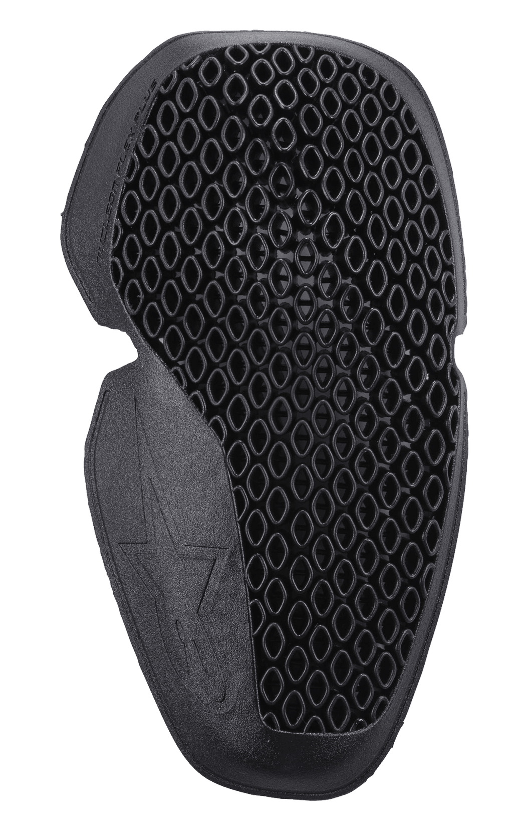 Alpinestars Nucleon Flex Plus Knieprotektor, Schwarz, Motorrad-Knieprotektoreinsatz mit perforierter, offenzelliger Wabenstruktur, ergonomisches, schlankes Profil und flexibles Design mit geprägtem Stern-Logo