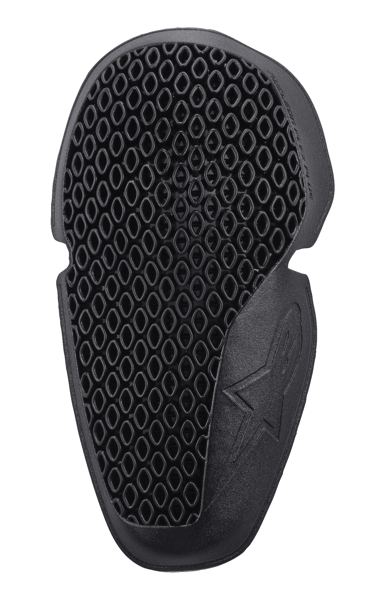 Alpinestars Nucleon Flex Plus Ellbogenschützer, schwarzer Motorrad-Protektoreinsatz mit offener Wabenstruktur für Belüftung, flexibles ergonomisches Design mit geprägtem Stern-Logo, CE Level 1 zertifizierter Aufprallschutz
