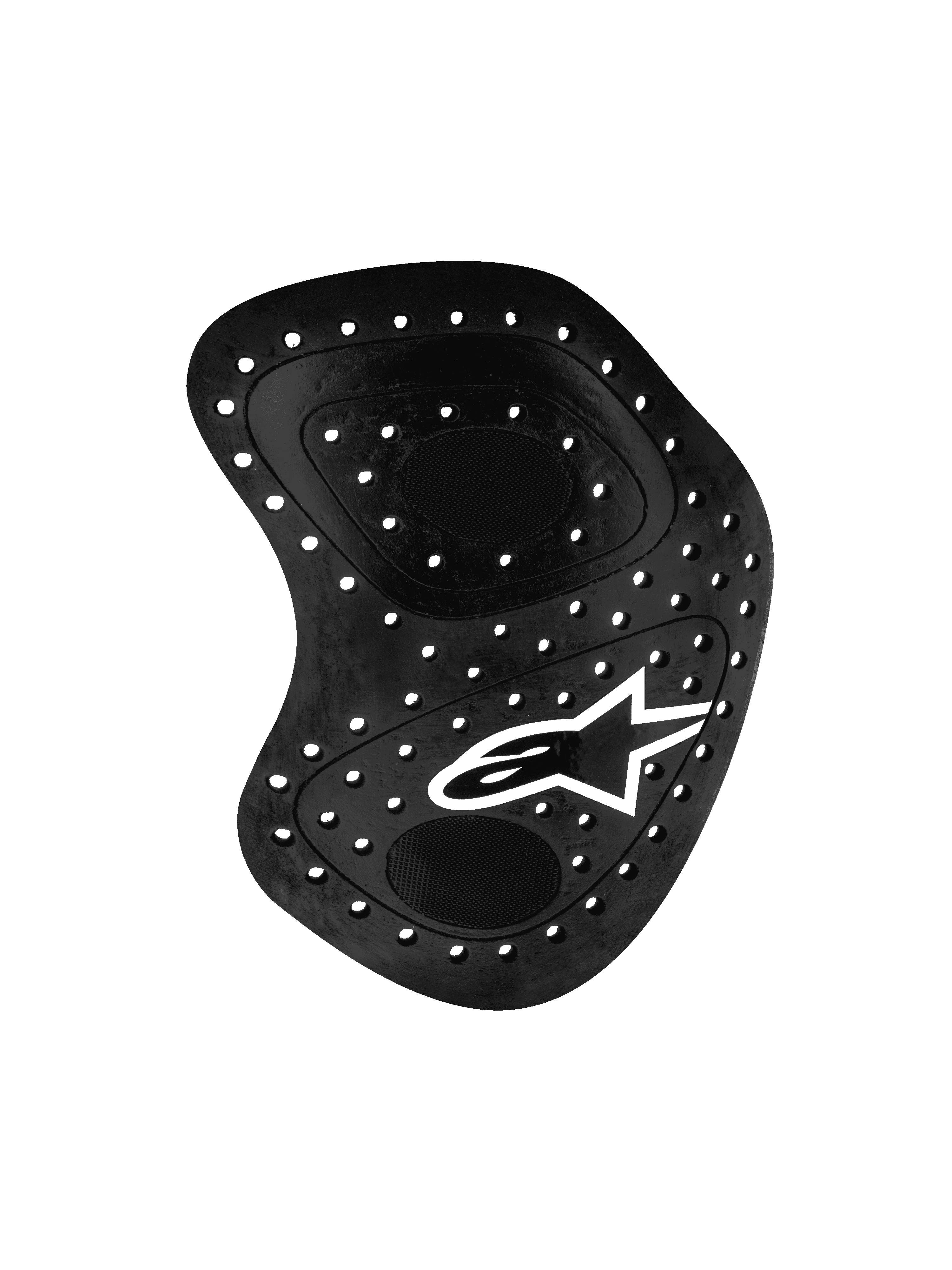 Alpinestars Nucleon Racing Kr-Hr Hüftprotektor, Schwarz, Motorrad-Rennsport-Hüftschutz mit Belüftungslöchern und weißem Stern-Logo, ergonomisches Design mit Schichtaufbau