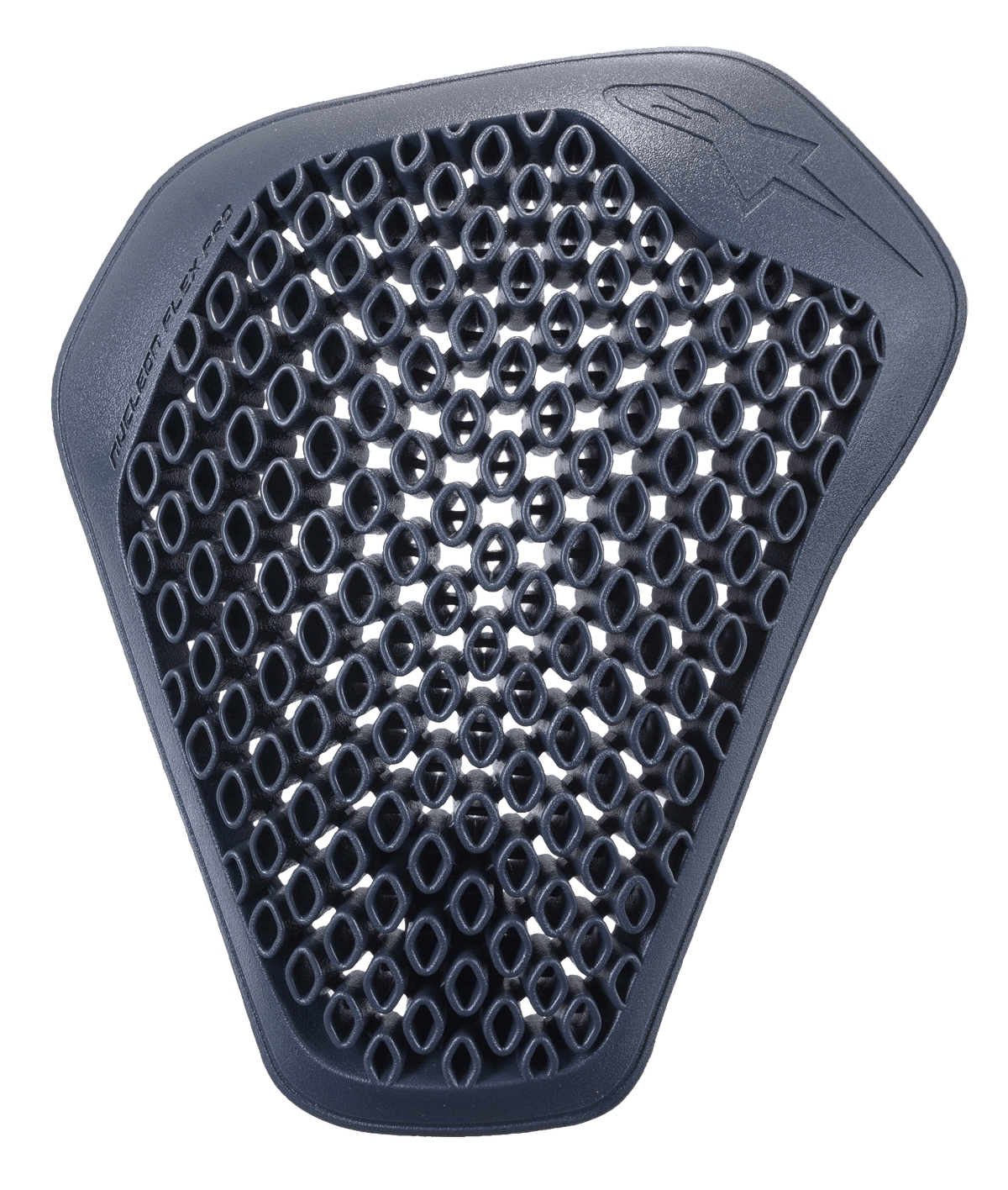 Alpinestars Nucleon Flex Pro Shoulder Protector, Anthracite, individual armor insert featuring a ventilated honeycomb cell structure, ergonomic and flexible design for motorcycle riding gear