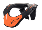 Alpinestars Youth Neck Support, Motocross-Nackenstütze für Jugendliche, Schwarz und Orange, ergonomischer Rahmen aus eingespritztem Polymer mit strukturierter Oberfläche, Schutzausrüstung für junge Fahrer und Offroad-Rennsport