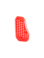 Alpinestars Nucleon Plasma Divided Chest Protector Insert, Red, right side piece, featuring a zigzag perforated design for airflow, lightweight and flexible bio-based impact material