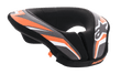 Alpinestars Youth Sequence Neck Roll, Nackenschutz für Motocross und MTB, Schwarz, Anthrazit und Orange, gepolstertes U-förmiges Design mit verlängertem Rückenteil für Stabilität, Schutzausrüstung für junge Fahrer, mit weißem Alpinestars-Logo