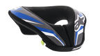 Alpinestars Youth Sequence Neck Roll, Jugend-Motocross-Nackenschutz, Schwarz, Anthrazit und Blau, gepolstertes ergonomisches Design mit blau und grau gemusterten Paneelen, weißen Akzenten und Alpinestars-Branding, weiches Innenfutter für Komfort