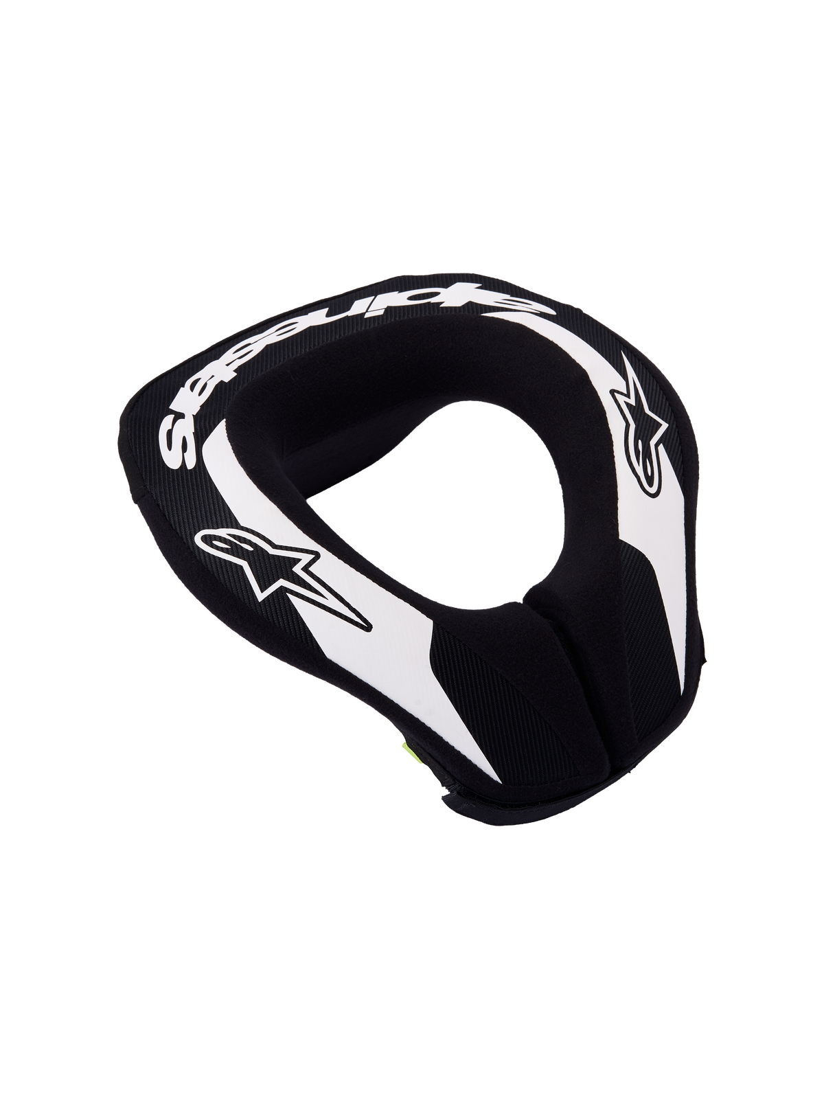 Alpinestars Sequence Jugend-Nackenprotektor, Motocross-Schutz, Schwarz und Weiß, doppeldichter Schaumstoff und stabiles Heck.