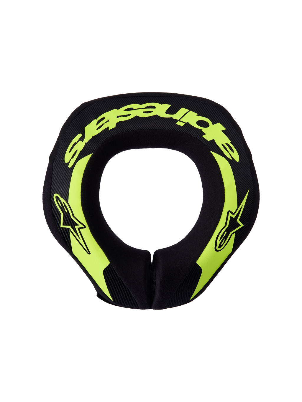 Alpinestars Sequence Jugend-Nackenprotektor, ergonomischer Motocross-Nackenschutz für Kinder, Schwarz und Fluorgelb, CE-zertifizierte Schutzausrüstung für Karting und MTB