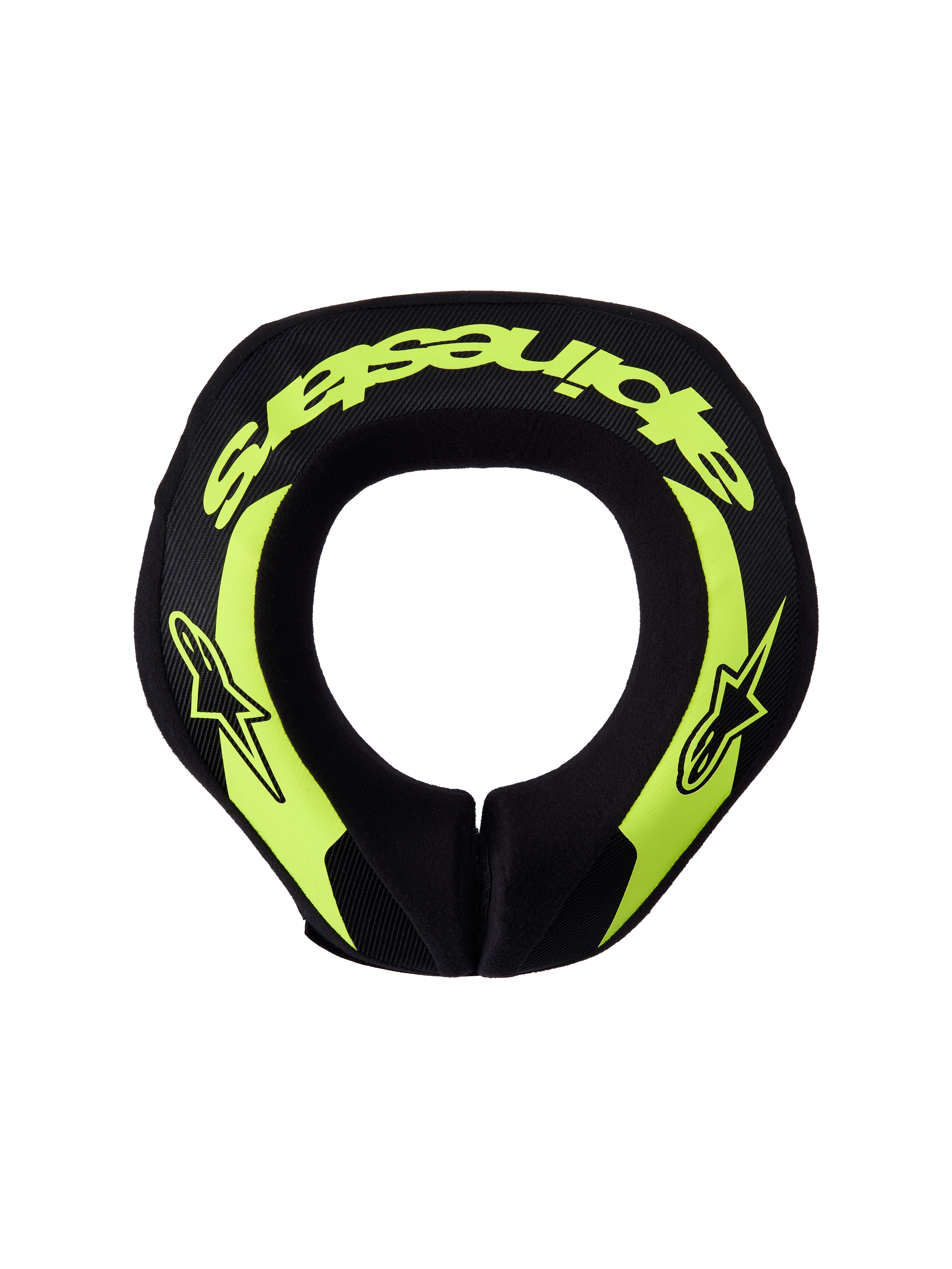 Alpinestars Sequence Jugend-Nackenprotektor, ergonomischer Motocross-Nackenschutz für Kinder, Schwarz und Fluorgelb, CE-zertifizierte Schutzausrüstung für Karting und MTB